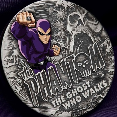 New Phantom Silver Antiqued Coloured Coin By The Perth Mint